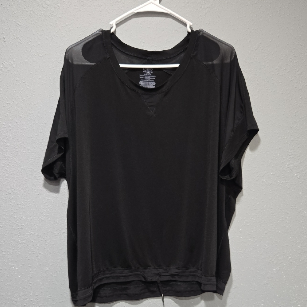 Athletic Works Black V-Neck Tee